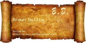 Braun Delila névjegykártya
